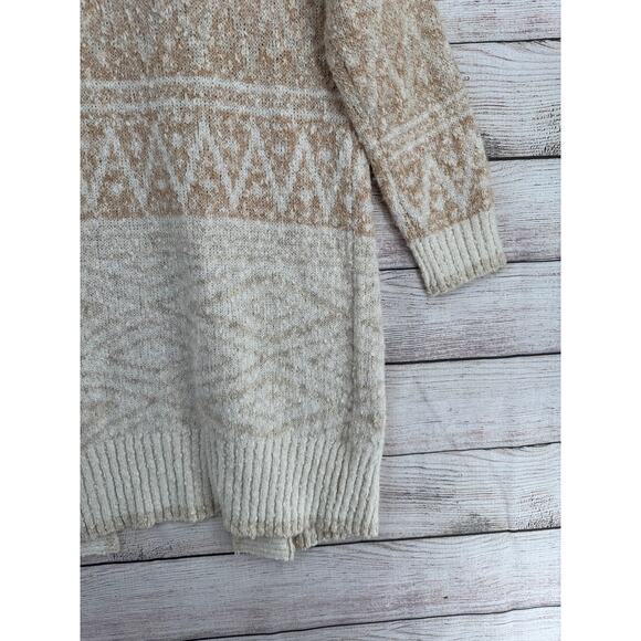 Joie Open Front Southwest Duster Cardigan Sweater Womens Large Cream Beige - Picture 8 of 12